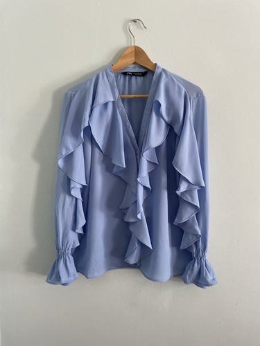 Zara light blue romantic - light, long