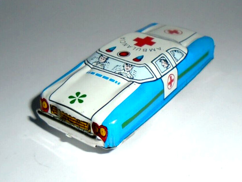 Vintage tinplate ambulance - vintage,