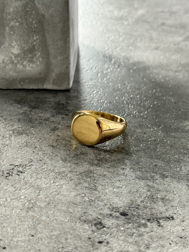 Gold 18k plated - , signet