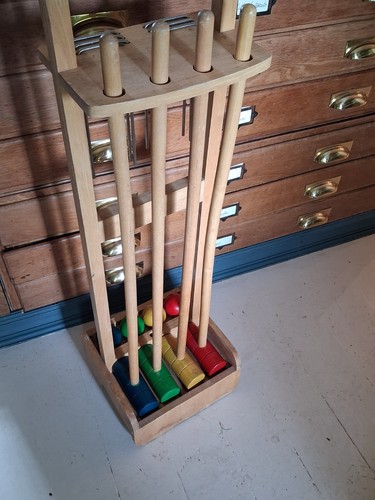 Vintage croquet set - vintage,