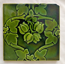 PILKINGTON MAJOLICA ART NOUVEAUANTIQUE 6 INCH TILE