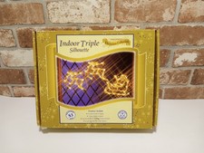 Vintage Boxed Woolworths Indoor Triple Silhouette Santa and Reindeers