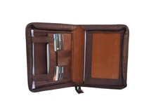 Portfolio Padfolio A4 Document Folder Vintage Leather Office File Case Bag