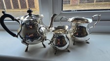 antique solid silver 3 piece