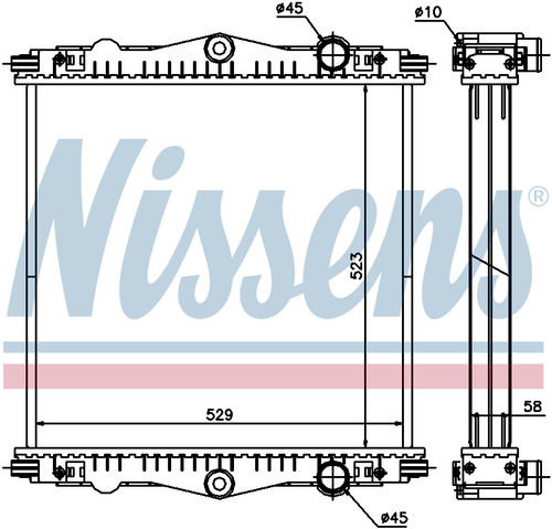 Nissens coolant radiator - nissens,