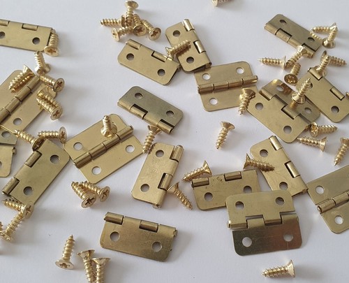 2pcs gold small hinges with - 2pcs,