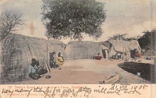 POSTCARD SOUTH AFRICA  ZAMBESI  NATIVE KRAAL AT CONTROLLER'S CAMP c 1905