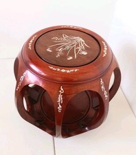 Vintage Rosewood Drum Stool