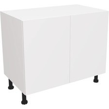 Fully Assembled  1000mm Kitchen Base Unit Cabinet Matt White Soft Close Door