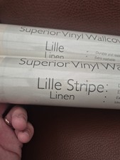 LAURA ASHLEY Home LILLE Pearlescent Inks LINEN 2 x rolls new unsued wallpaper
