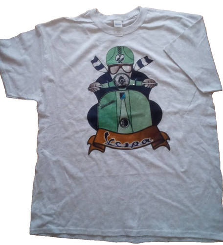 Vespa scooter mans tshirt - vespa,