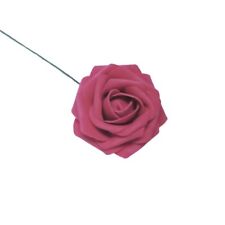 Artificial Foam Roses Flowers With Stem Wedding Bride Bouquet Party Decor