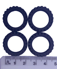 LOT 4x GENUINE LEGO TYRES TIRES (23mm x 7mm) OFFSET TREAD BRAND NEW FREE UK P+P
