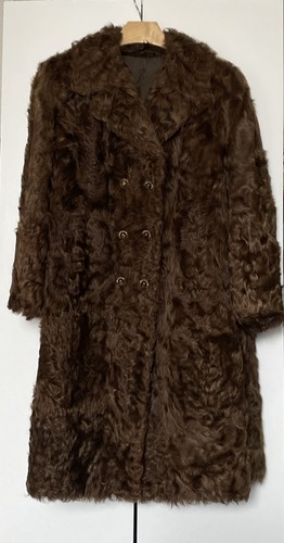 Vintage real fur coat - vintage, brown
