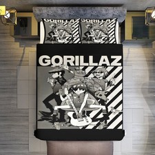 28.Gorillaz Bedding Set Damon Albarn & Jamie Hewlett Duvet Cover Quilt Decor