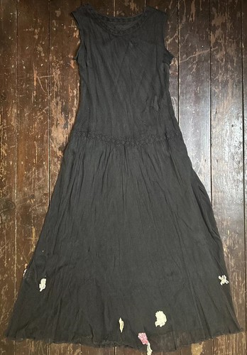 Vtg 30s black lace - vtg, fishnet