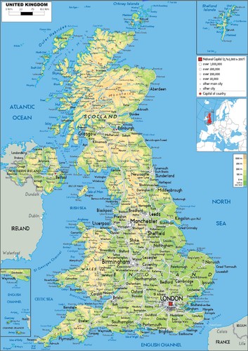 Map england - map,