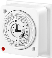 Immersion Heater Timer, 24 Hour Energy Saving Switch, 16A/3680W In-Wall Mechanic