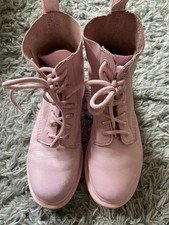 Dr Martens Soft Pink Leather Boots Size 5
