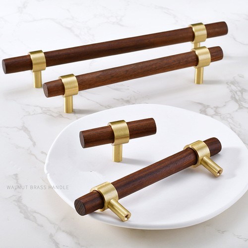 Walnut brass kitchen - walnut,