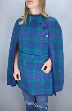 Dillad Coracle Corwgl Vintage Cape S-M Welsh Woollens 60's Wool Womens Multicol
