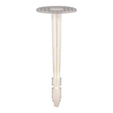 Timco - Plastic Insulation Fixings - White - 100 Pieces. Various Sizes