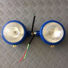 Fordson Tractor Blue Headlights, Side Mounted,  Dexta, Major, Power Major,  pair