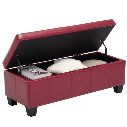 W41 red leather - red, rectangle