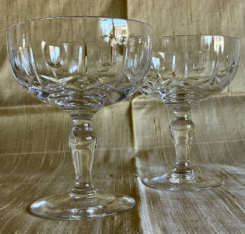 Pair vintage retro cut lead - 2x,