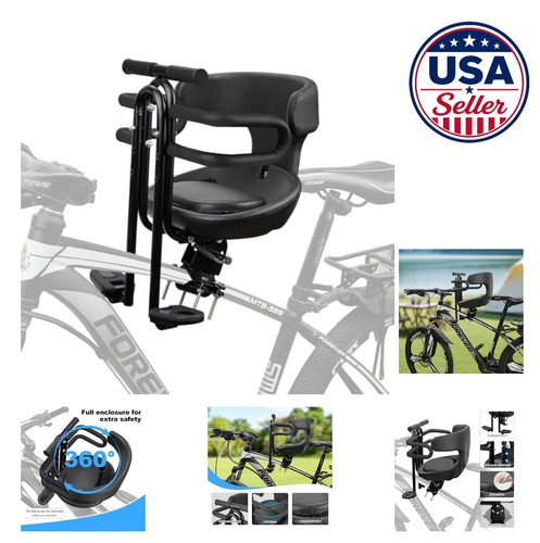 Front mounted child bike seat - mounted,