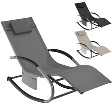 Sun Lounger Rocking Chair Head Cushion Garden Outdoor Patio Loungers
