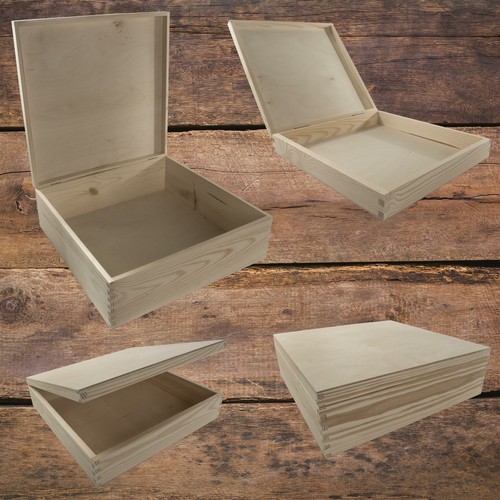 Square wooden lid boxes - lid,