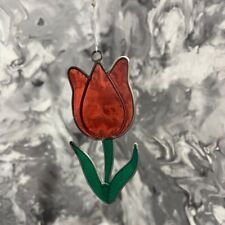 Stained Glass Effect Flower Suncatcher Spinner Daffodil Sunflower Daisy Rose