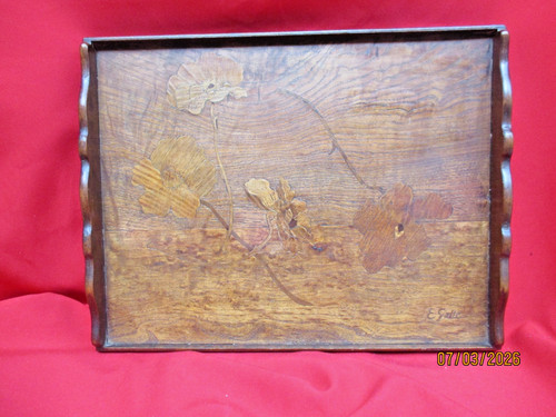 Emile galle signed - signed, tray