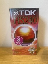TDK VHS HS240 3 Pack Brand New