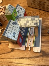 Large Railway Wooden Train Set with Tracks Bridges trains people trees and more 