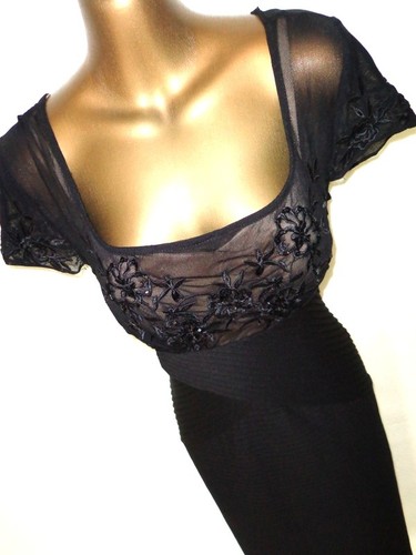 Gina bacconi black beaded - gina,