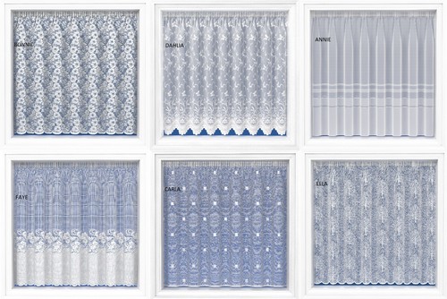 White window lace net curtains - window,