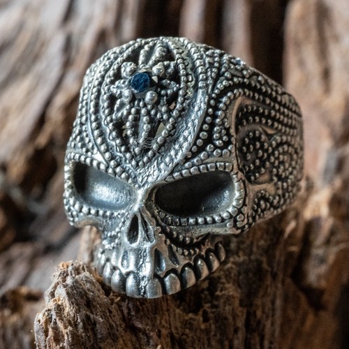 Skull ring sterling silver - ring,