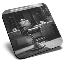 Square Single Coaster bw -