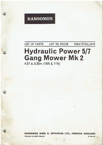 Ransomes hydraulic power 7 - ransomes,