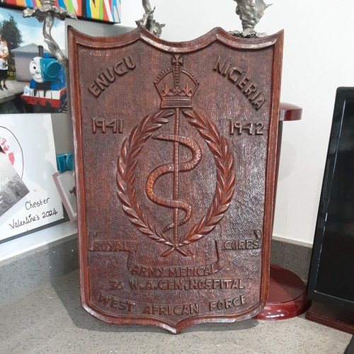 Ww2 large wooden plaque - large,