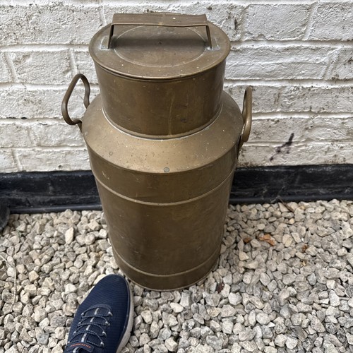 Vintage copper faux milk churn - faux,