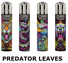 4 x Clipper Lighters  PREDATOR