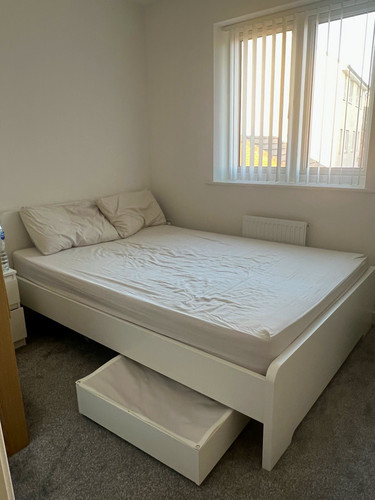 Ikea malm white wooden - ikea, double
