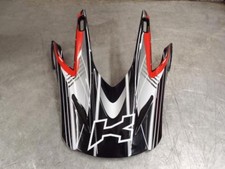 KBC HELMET PEAK - BLACK/SILVER/RED - MOTOCROSS MX OFFROAD DIRTBIK