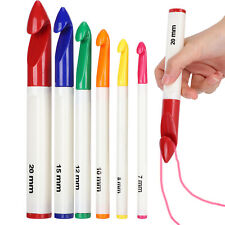 6Pcs Crochet Hook Set Large 7mm-20mm Large Size Yarn Crochet Hooks Needles Gift