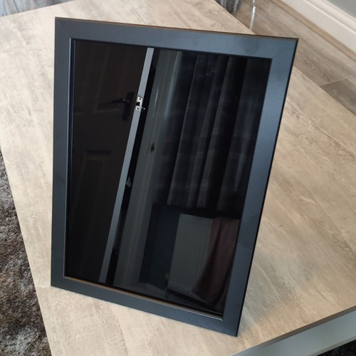 Large black scrying mirror - black,