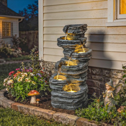 Outdoor fountain tier - outdoor, fountain,