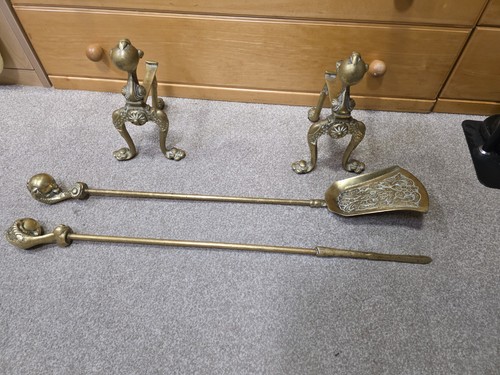 Brass ball and claw fire - and,
